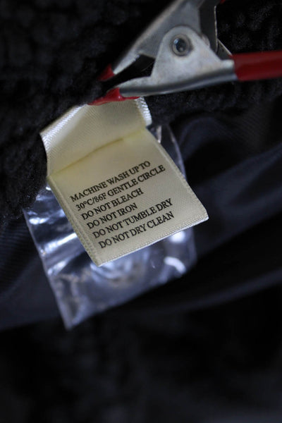 Dylan Womens Poncho Black Collared Button Short Sleeve Polyester Fall Size XS