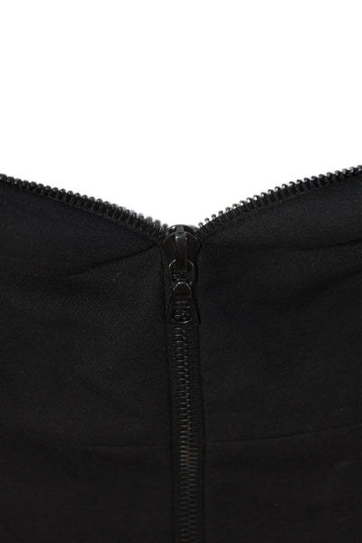 Project Gravitas Women Sheath Dress Black V Neck Short Sleeve Knee Size 4