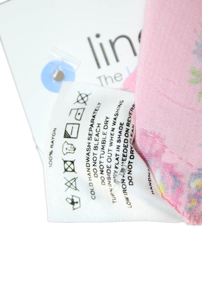 Faithfull The Brand Women Pink Floral Mini Sundress Rayon Size 10