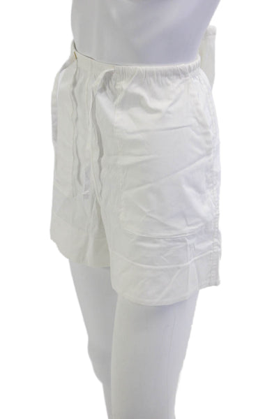 Lululemon Unisex White Sweat Shorts Drawstring Size S