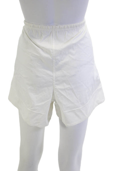 Lululemon Unisex White Sweat Shorts Drawstring Size S