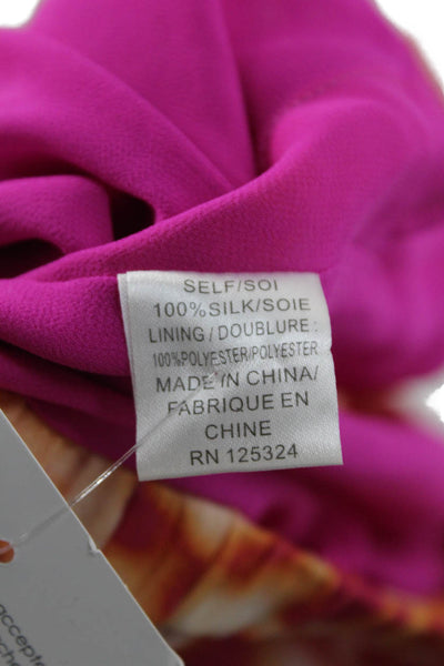 Haute Hippie Unisex Orange Silk Beach Shorts Button Closure Size S