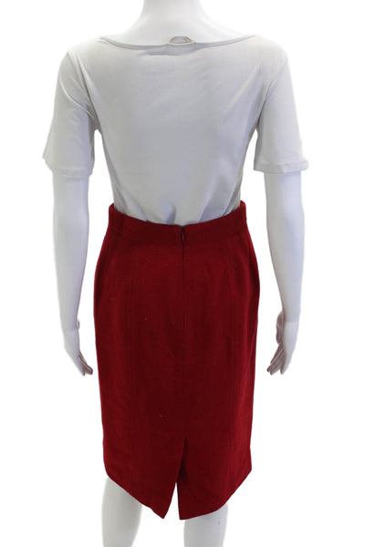 Worth Womens Straight Pencil Skirt 100% Camel Red Knee Length Size 2