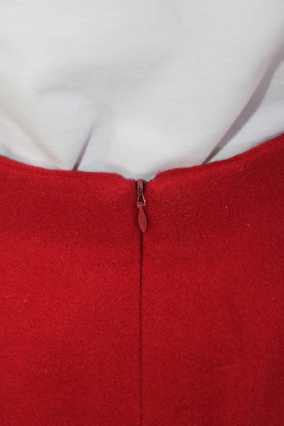 Worth Womens Straight Pencil Skirt 100% Camel Red Knee Length Size 2