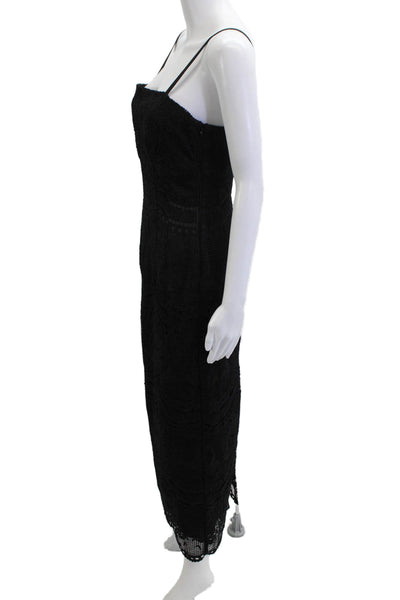 Jewel Badgley Mischka Women Sheath Slip Dress Black Sleeveless Size 4