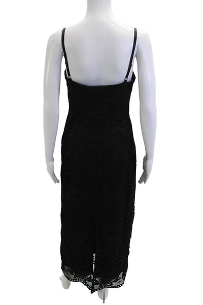 Jewel Badgley Mischka Women Sheath Slip Dress Black Sleeveless Size 4