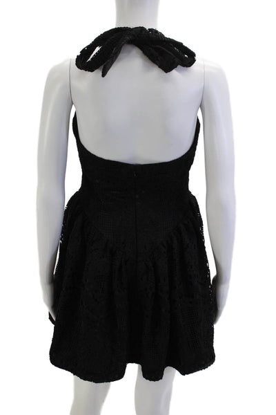 Jewel Badgley Mischka Women Fit & Flare Mini Dress Black Sleeveless Size 4