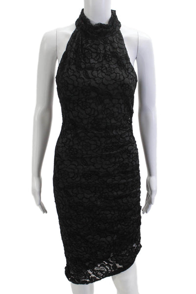 Jewel Badgley Mischka Women Black Bodycon Sheath Dress Sleeveless Size 4