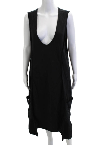 Urban by Alembika Womens Overall Dress Black Cotton Sleeveless Gothic Size 3