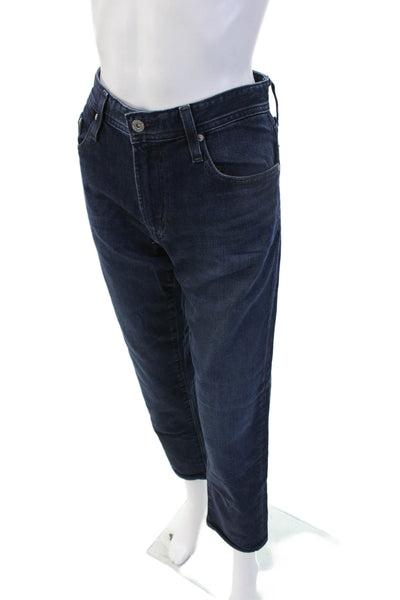 AG Adriano Goldschmied Mens Ankle Straight Jeans Dark Blue Size 31