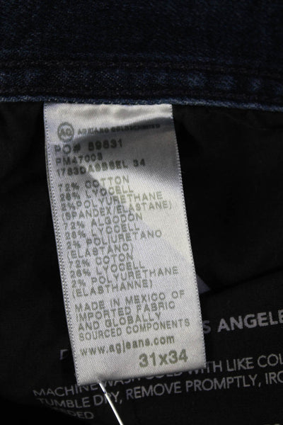 AG Adriano Goldschmied Mens Ankle Straight Jeans Dark Blue Size 31