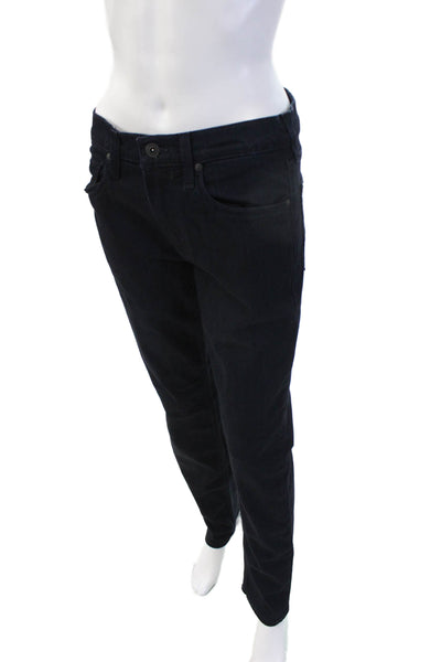Paige Mens Straight Jeans Black Button Mid Rise Size 31