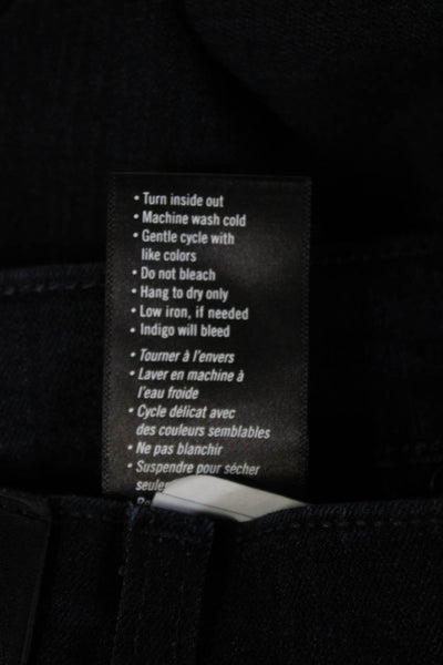 Paige Mens Straight Jeans Black Button Mid Rise Size 31