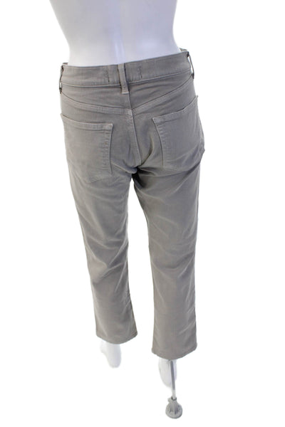 J Brand Unisex Ankle Cropped Pants Gray Cotton Blend Mid Rise Inseam 27 Size 31