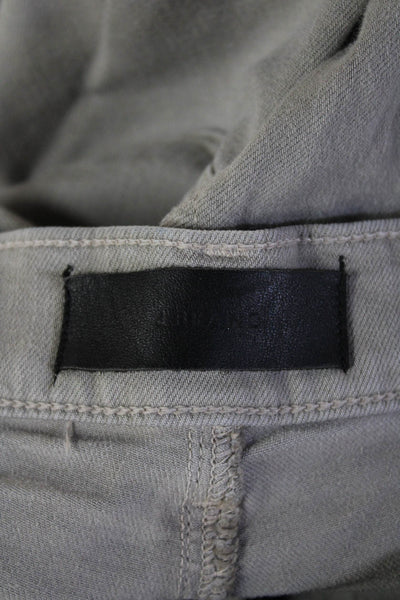 J Brand Unisex Ankle Cropped Pants Gray Cotton Blend Mid Rise Inseam 27 Size 31