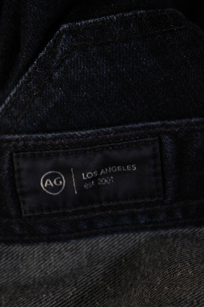 AG Adriano Goldschmied Mens Ankle Cropped Straight Dark Blue Jeans Size 31