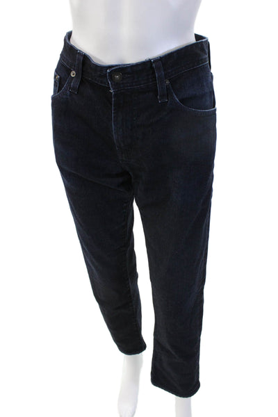 AG Adriano Goldschmied Mens Dark Blue Straight Jeans Mid Rise Size 31