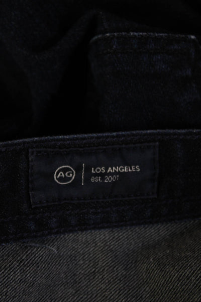 AG Adriano Goldschmied Mens Dark Blue Straight Jeans Mid Rise Size 31