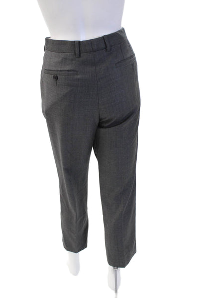 Paul Smith Mens Cropped Ankle Dress Pants Dark Gray Wool Button Size M