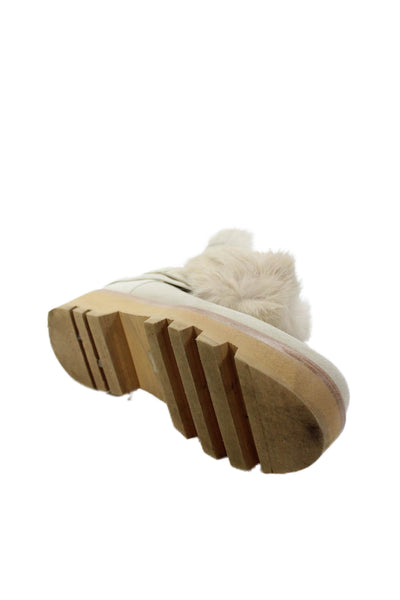 Rachel Zoe Womens Suede Shearling Lined Ankle Boots Sand Beige Size 9.5 Medium