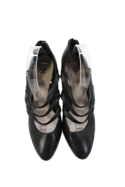 Vince Camuto Women's Pointed Toe Strappy Cone Heel Pumps Black Size 8