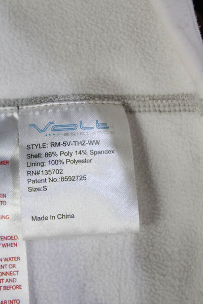 Volt Resistance Womens Henley Sweatshirt White Mock Neck Zip Long Sleeve Size M