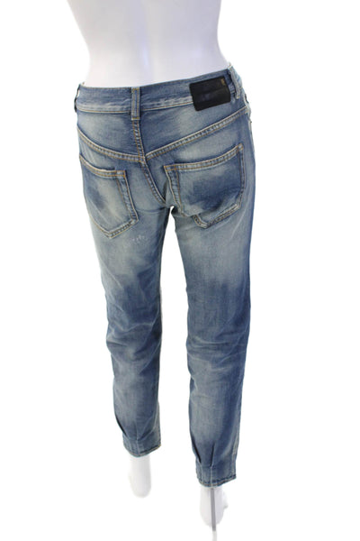 R13 Womens Skinny Cropped Blue Jeans Size 24