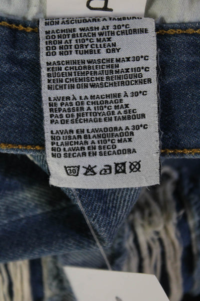 R13 Womens Skinny Cropped Blue Jeans Size 24