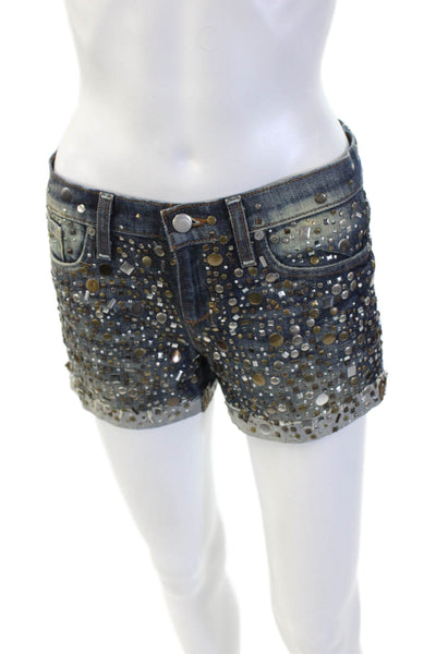 Joes Unisex Dark Blue Designer Shorts Button Closure Size 26