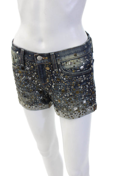 Joes Unisex Dark Blue Designer Shorts Button Closure Size 26
