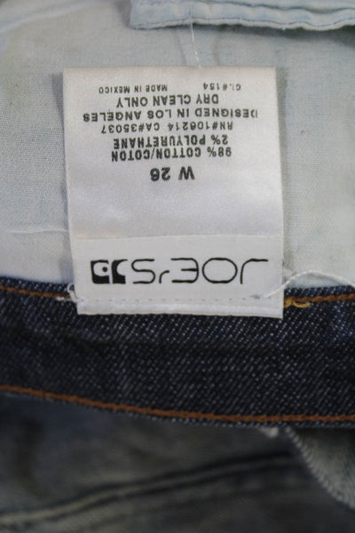 Joes Unisex Dark Blue Designer Shorts Button Closure Size 26