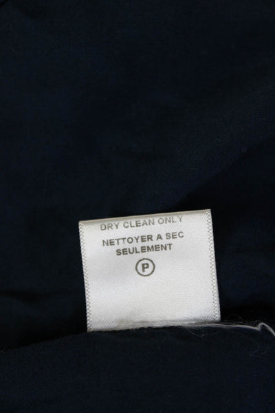Velvet Womens Tunic Blouse Dark Blue Rayon Long Sleeve Bohemian Fall Size M