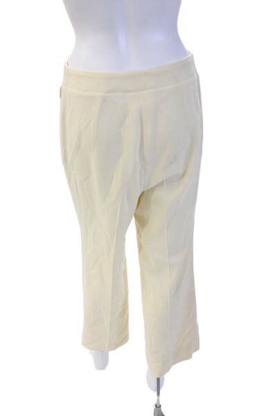 Escada Women Cropped Wool Dress Pants Beige Size 36