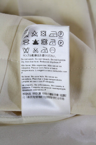 Escada Women Cropped Wool Dress Pants Beige Size 36
