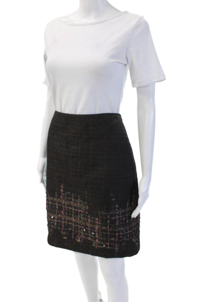 Worth Women Straight Pencil Skirt Black 100% Polyester Short Size 6