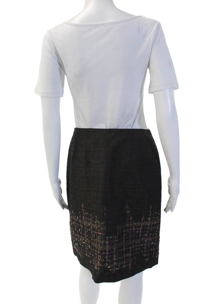 Worth Women Straight Pencil Skirt Black 100% Polyester Short Size 6