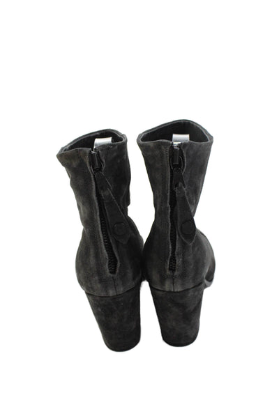 Rag & Bone Womens Leather Paneled Heeled Ankle Boots Black Size 8