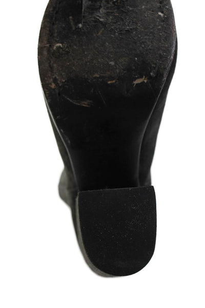 Rag & Bone Womens Leather Paneled Heeled Ankle Boots Black Size 8