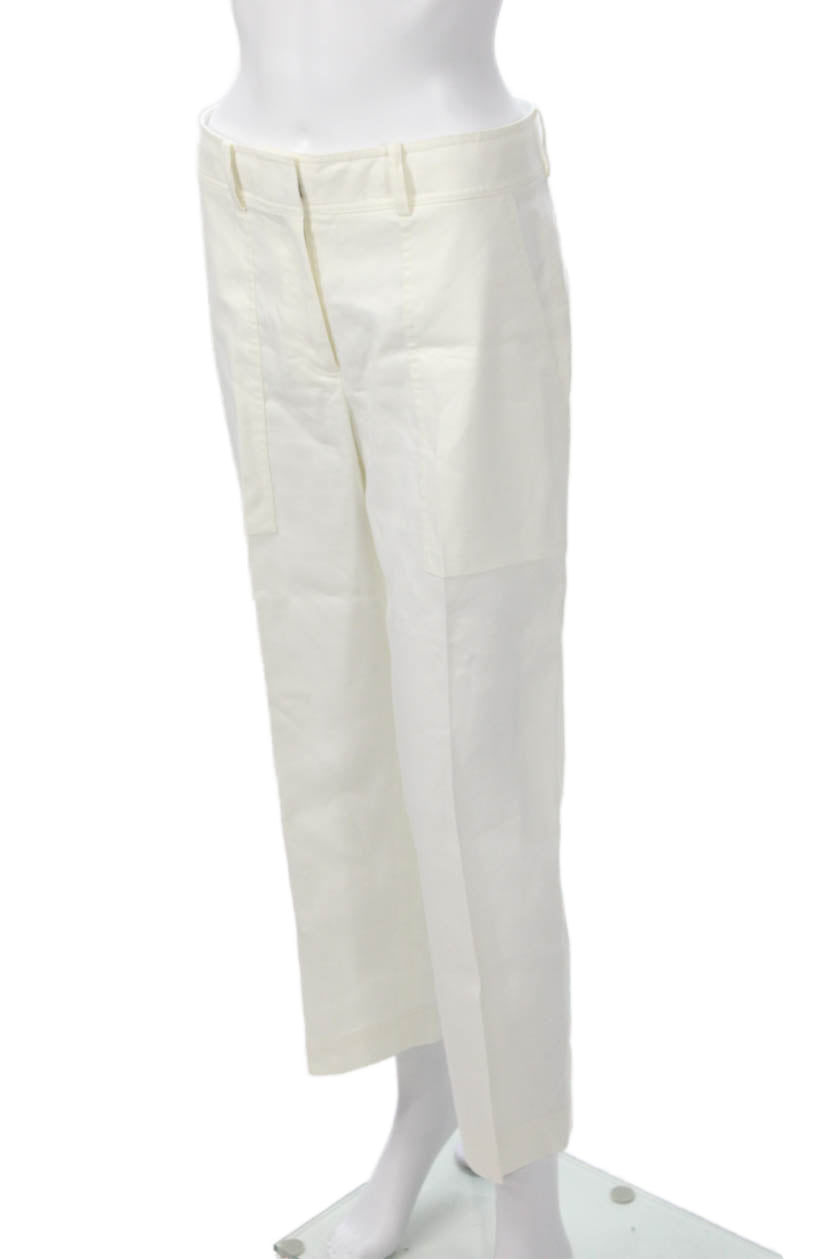 Club Monaco Women Ankle Cropped Dress Pants White Size 4