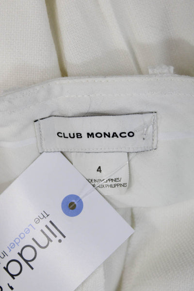 Club Monaco Women Ankle Cropped Dress Pants White Size 4