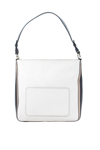 Kate Spade New York Womens Leather Gold Tone Crossbody Shoulder Handbag White