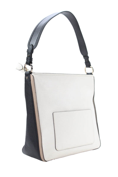 Kate Spade New York Womens Leather Gold Tone Crossbody Shoulder Handbag White