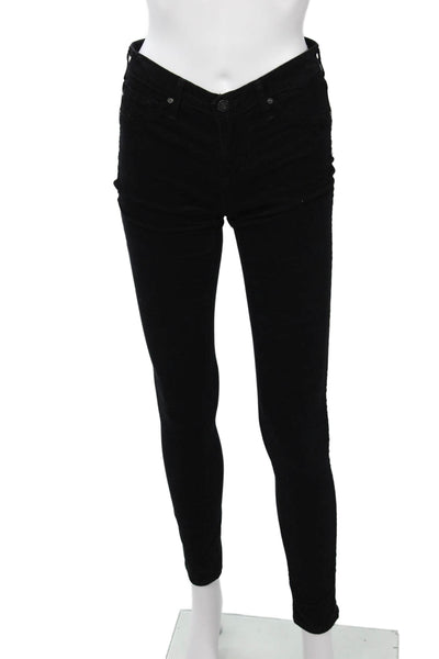 AG Adriano Goldschmied Womens Skinny Jegging Black Polka Dot Size 25