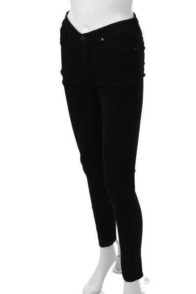 AG Adriano Goldschmied Womens Skinny Jegging Black Polka Dot Size 25