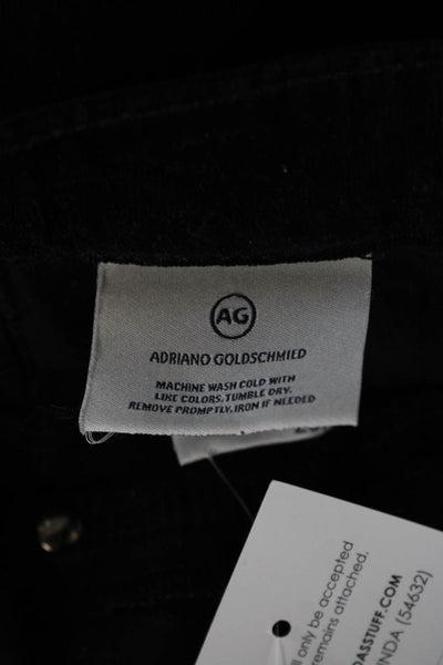 AG Adriano Goldschmied Womens Skinny Jegging Black Polka Dot Size 25