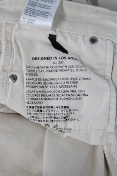 AG Adriano Goldschmied Womens Beige High Rise Jeggings Button Fly Size 25