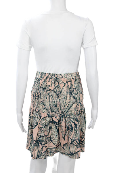 Margaret OLeary Womens Peasant Floral Skirt Beige 100% Ecovera Size XS