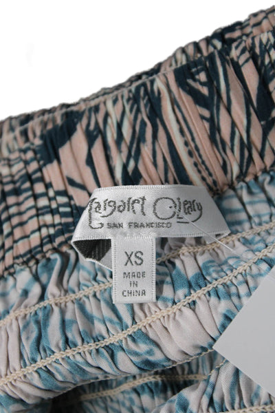 Margaret OLeary Womens Peasant Floral Skirt Beige 100% Ecovera Size XS