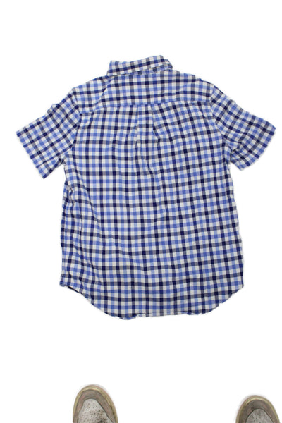 Polo Ralph Lauren Boys Cotton Check Print Buttoned-Down Blue Size L