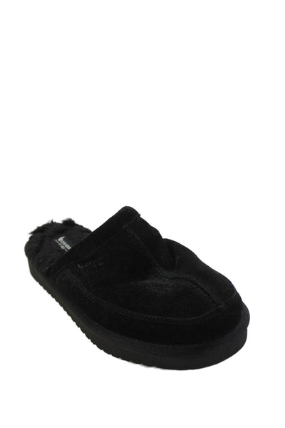 Koolaburra X UGG Mens Suede Sheepskin Slide On Slippers Black Size 11